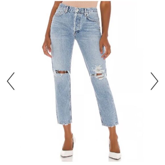 A Golde Jamie hi rise jeans denim classic 24 distressed revolve - Picture 2 of 9